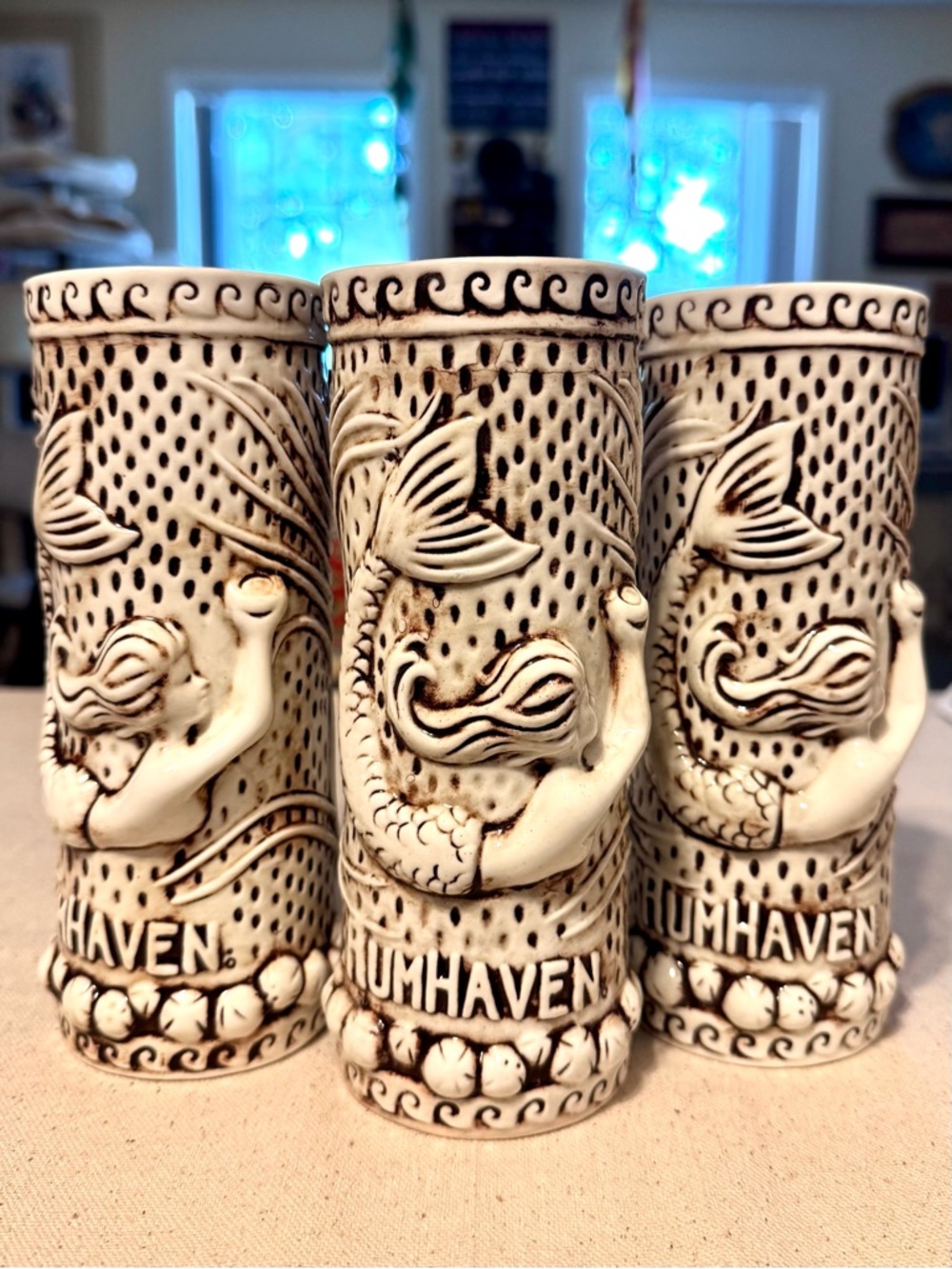3 RumHaven Ceramic Mermaid Tiki Mugs - Tiki Rob